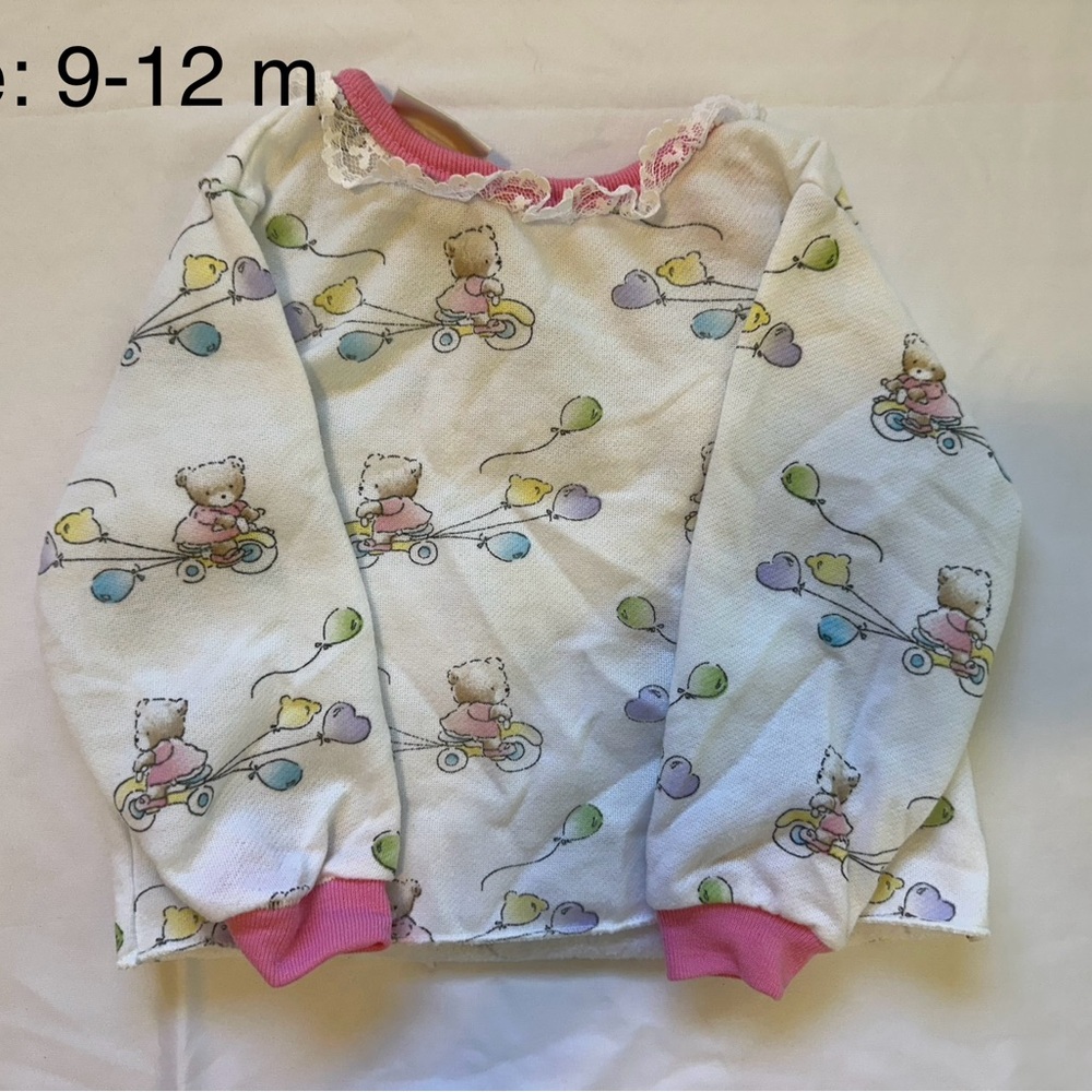 Carter's Pink Trim Baby Outfit with Balloon Print